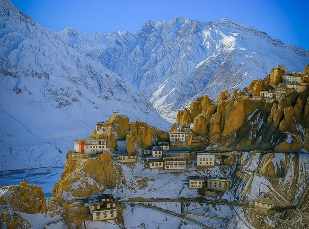 Dhankar Monastery Winter Spiti