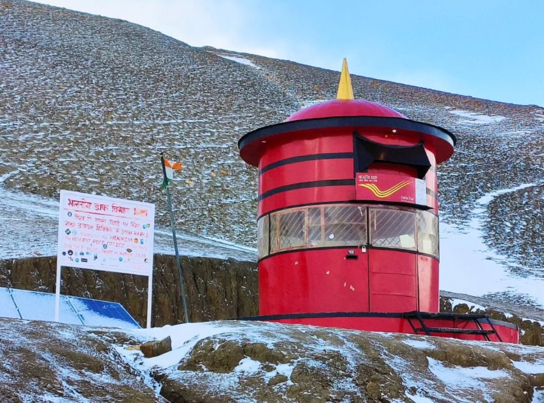 Hikkim Post Office Winter Spiti