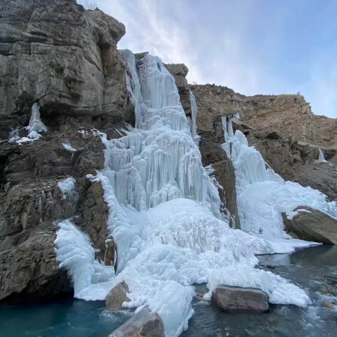 Lingti Frozen Waterfall Spiti
